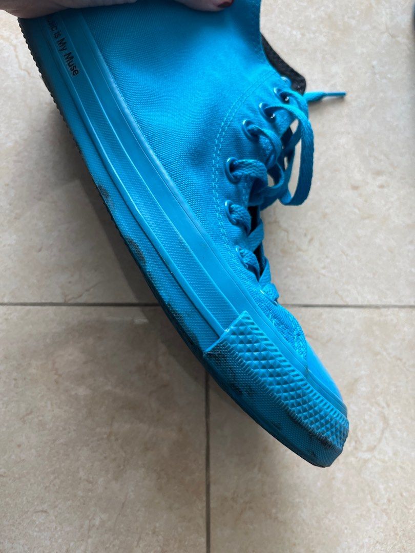 Converse x OPI, cyan/biru, Fesyen Wanita, Sepatu di Carousell