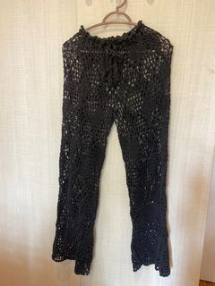 Crochet Black Summer Pants