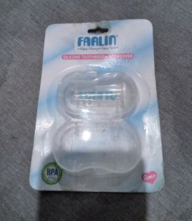 Farlin Nurture Silicone Toothbrush with Cover. 6 months and up.