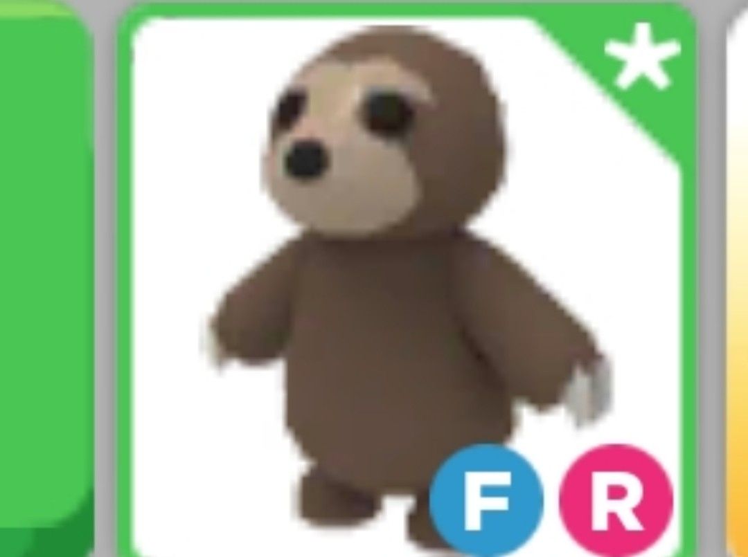 Fly ride sloth/adopt me pet/ultra rare pet, Hobbies & Toys, Toys