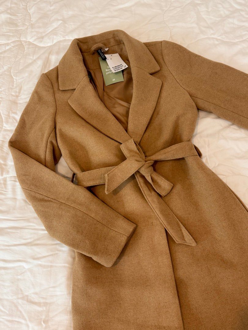 FREE SHIPPING H M Brand New Camel Wool Winter Coat Women s Fashion Coats Jackets and Outerwear on Carousell