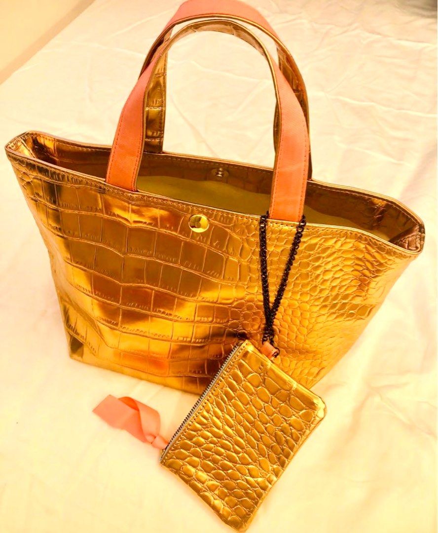Gold hotsell satchel bag