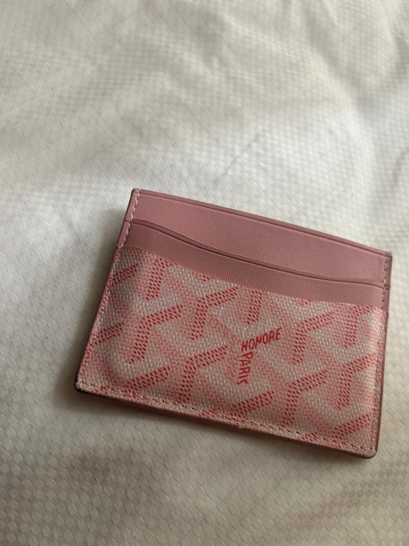 Goyard card holder pink store