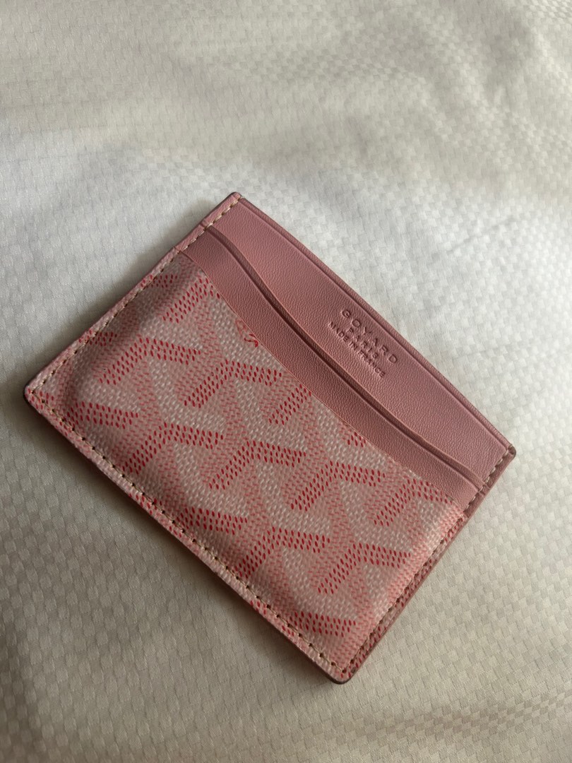 Goyard pink card best sale holder