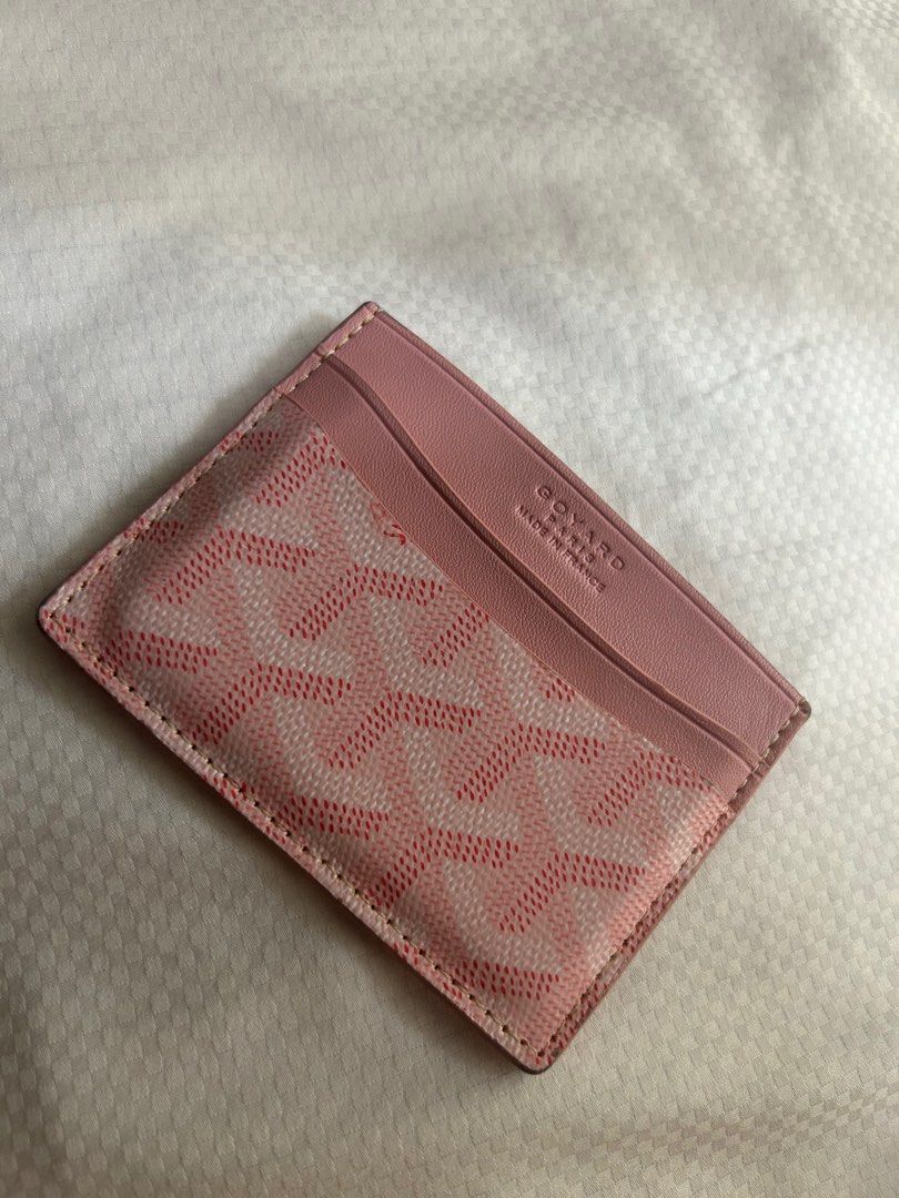 Goyard pink card holder