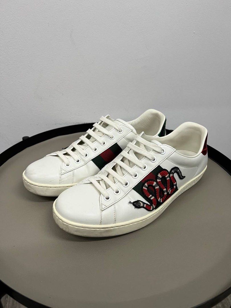 Gucci snake sale embroidered sneakers