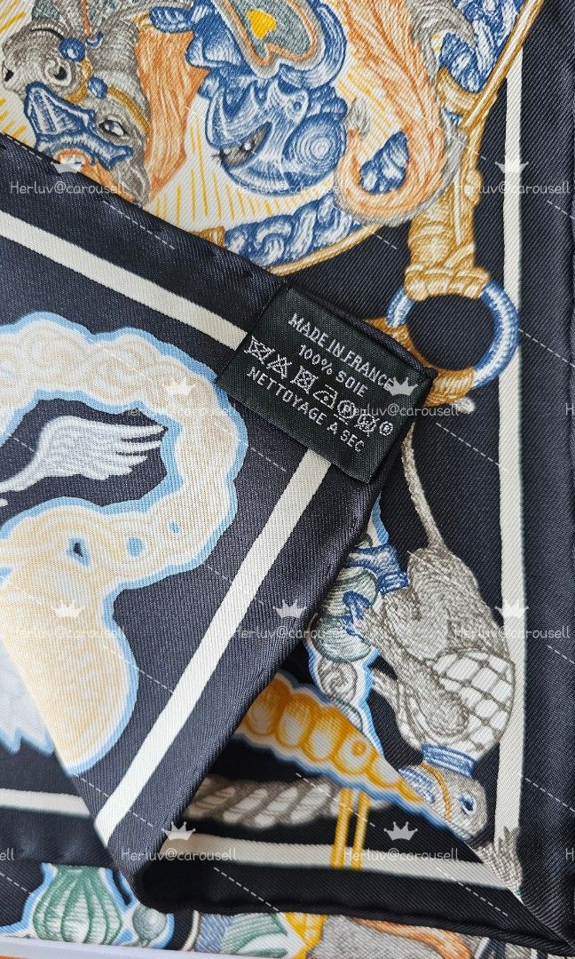 Hermes Super Silk Quest scarf 90 絲巾, 名牌, 飾物及配件- Carousell