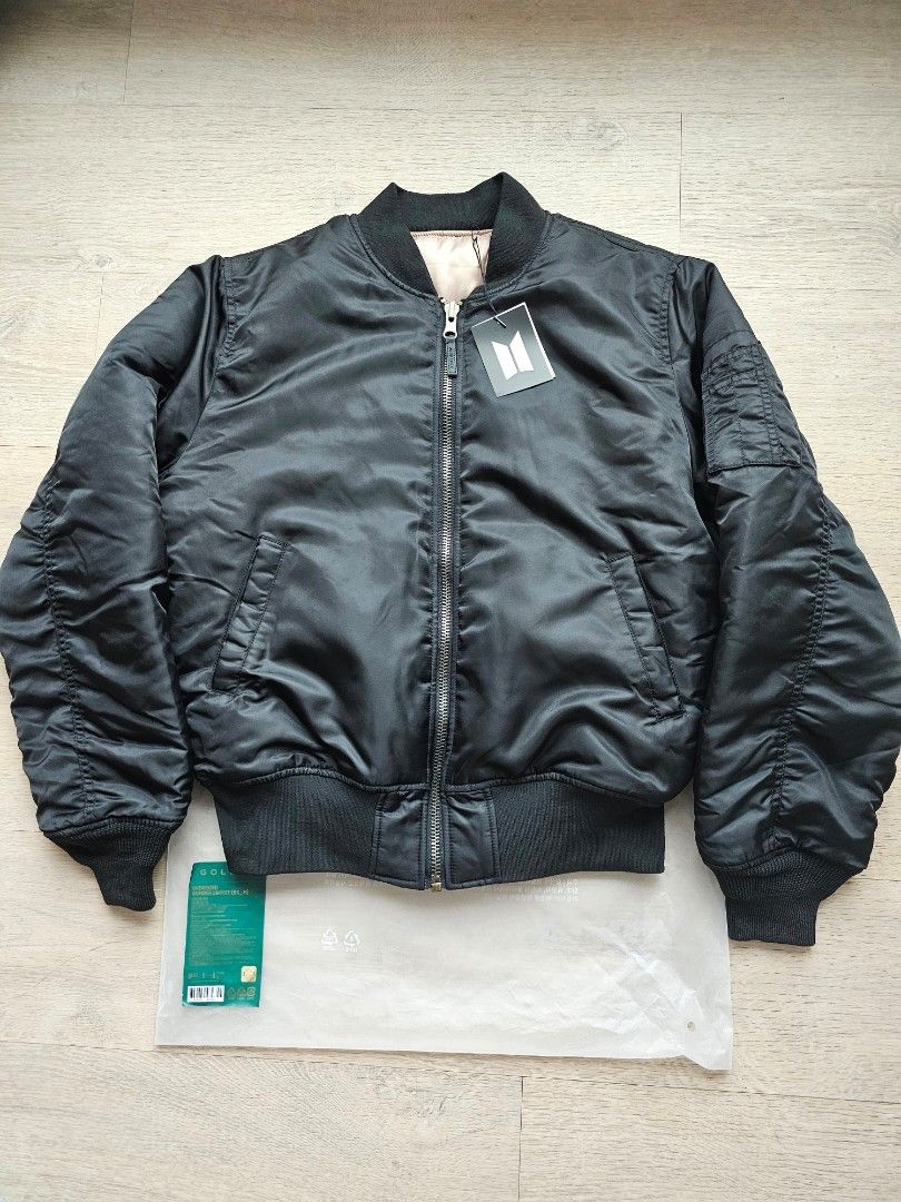 Golden bomber jacket online