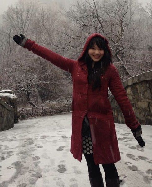 Ladies Long Maroon Winter Coat