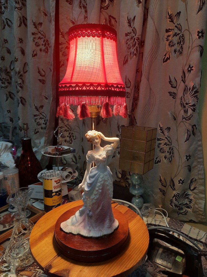 Lady figurine sales table lamps