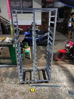 Made to Order!! Oven Tray Rack Pandesal Tray Rack Heavy Duty Tray rack 30 Layers Stainless Bangka Stainless Tray for Oven Bakery Equipment Heavy Gas Type Oven we also have 304 Steel Materials