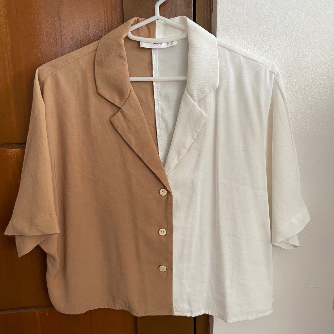 Mango button down top (Category: Blouses) located in Manila. Submitted by kourthaul (Listing ID 1288753475, Image 1). Description: ✅ washed only never used ✅ payment - bpi gcash ✅ shipping - lbc j&t ✅ no rush shipping pls thanks.