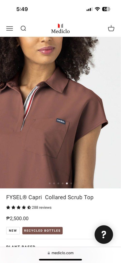MEDICLO scrubs in pinecone (Category: Sets or Coordinates) located in Cebu City. Submitted by jsnf1234 (Listing ID 1288803738, Image 2). Description: top in XS Pants in S petite Color: PINECONE Bought for 5,600 + 2months waiting time.