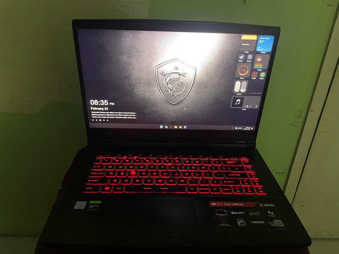 RUSH “SALE OR SWAP” MSI GF63 THIN 9RCX , Computers & Tech, Laptops ...