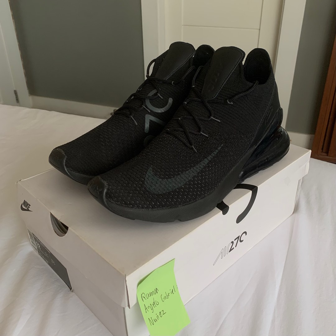 Air 270 on sale flyknit triple black