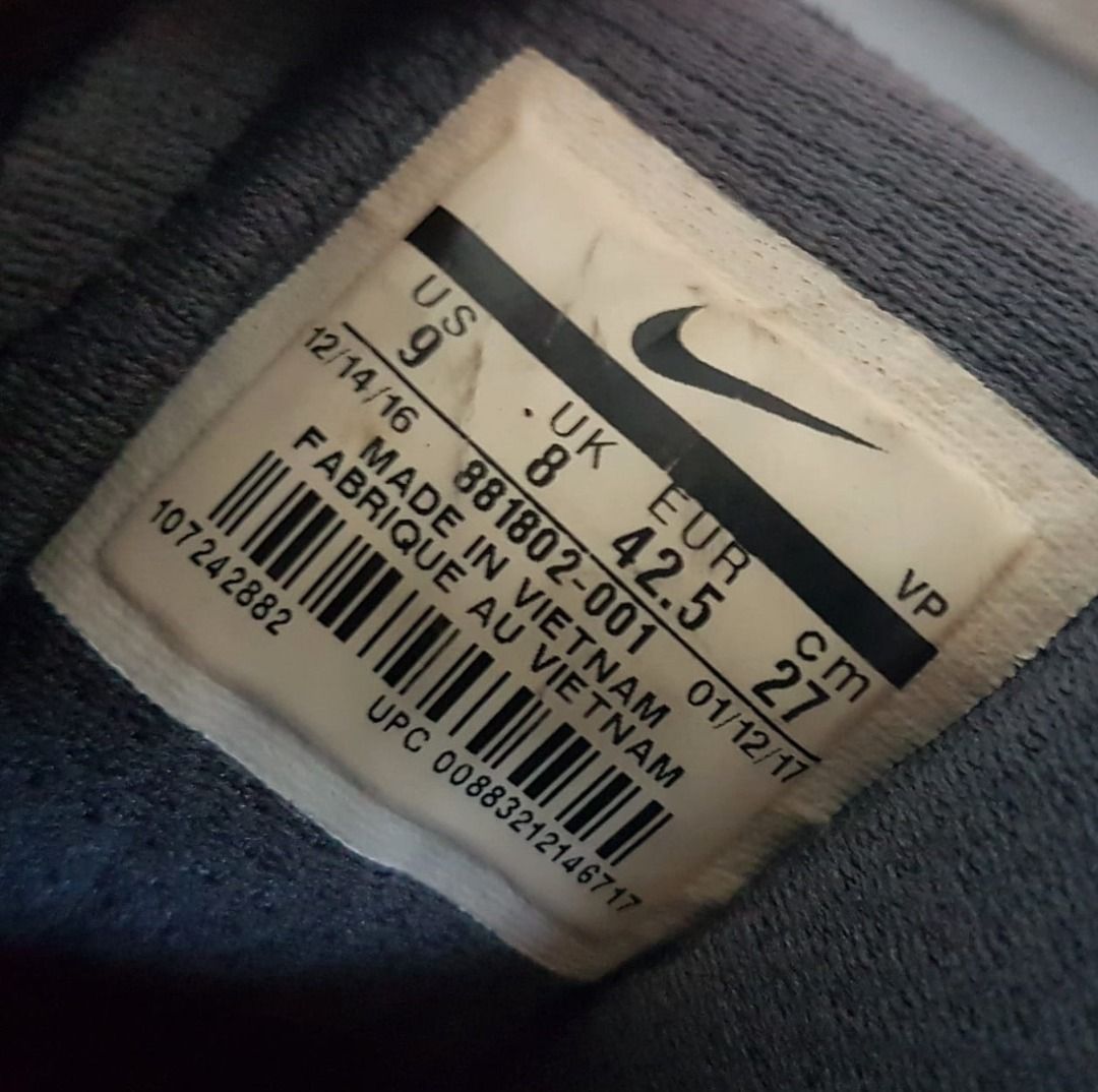 Nike Designer Sneakers US 9 UK 8 EUR 42.5 Flex Experience Black Running Shoes Nike Original Model Gym Workout Yuppie Lifestyle Sporty