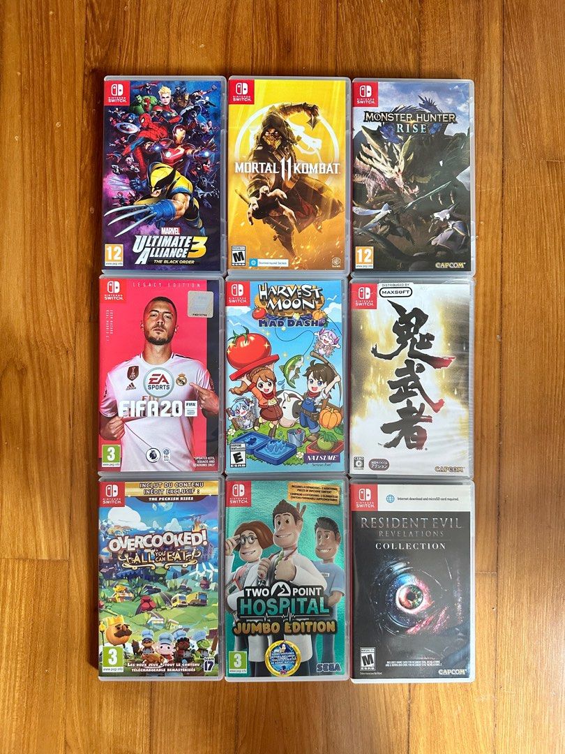 Nintendo Switch game Ultimate Alliance 3 / Mortal Kombat 11 / Monster  Hunter Rise / FIFA 20 / Harvest Moon