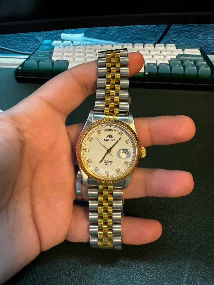 Orient President Day Date 36mm Two Tone Diamond rare discontinued