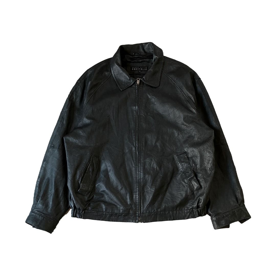 Perry ellis portfolio shop leather jacket