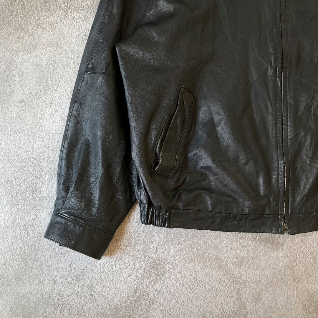 Perry Ellis Portfolio genuine leather jacket Men s Fashion Coats