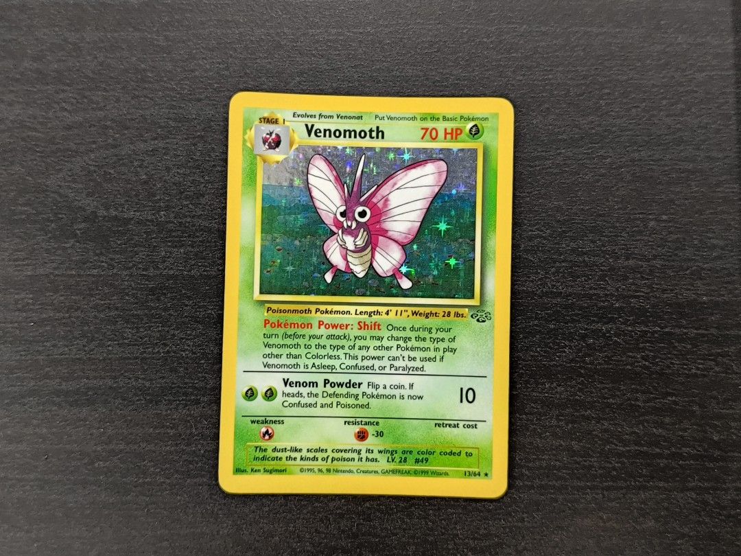 Pokemon Venomoth 13/64 Jungle Holo Rare, Hobbies & Toys, Toys & Games on Carousell Pokemon Venomoth 13/64 Jungle Holo Rare, Hobbies & Toys, Toys & Games on Carousell