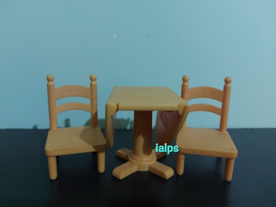 Rare Color Sylvanian Families Mustard Yellow Drop Leaf Table and Chairs Set (Category: Vintage Collectibles) located in Angono. Submitted by lpsflover (Listing ID 1288723103, Image 2). Description: Vintage and rare. In good condition but manage your expectations on used items. Payment via BPI and BDO. Shipping via Lalamove..