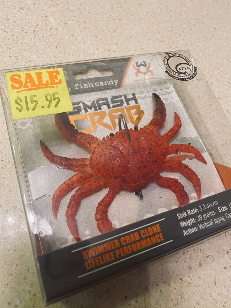 Rubber crab lure, Sports Equipment, Fishing on Carousell