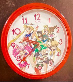 Sailor Moon R - Large Vintage Seiko Quartz Wall Clock - Hard to find and Working (Official)