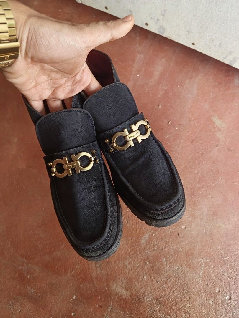 SALVATORE FERRAGAMO HALF BOOTS VINTAGE RARE SUEDE UNISEX Men s Fashion Footwear Boots on Carousell