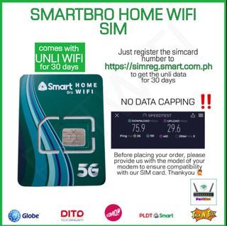Smart Bro Home Wifi Sim (unli data)