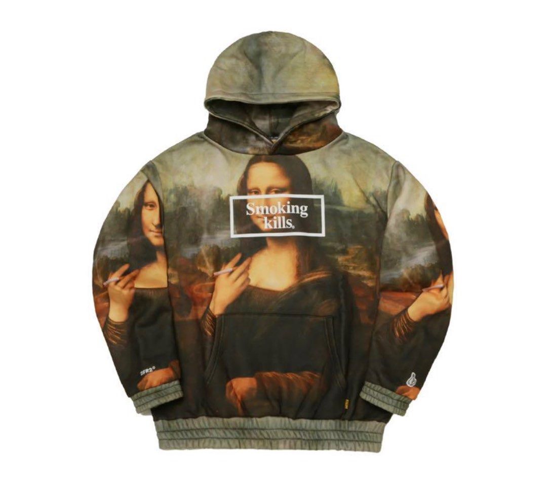 Smoking Kills FR2 Hoodie Hooded M Gioconda Monna Lisa 衛衣, 男裝