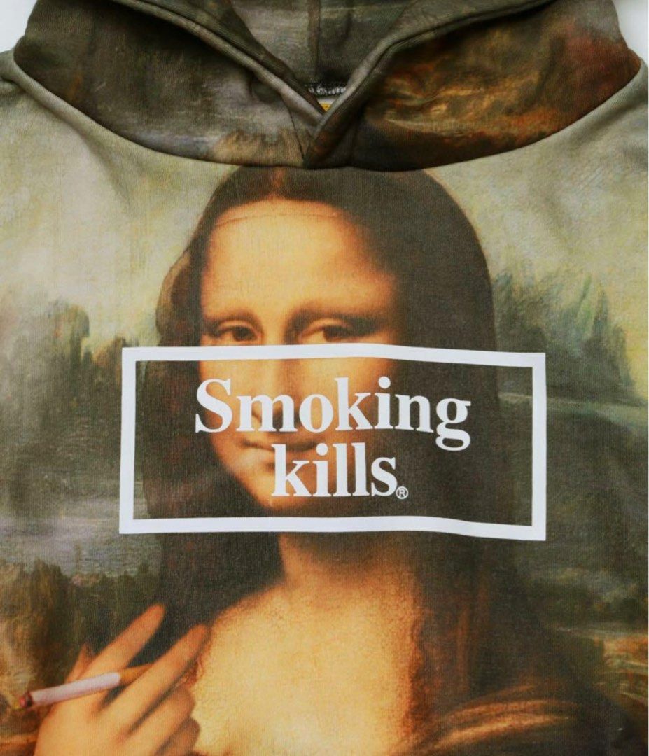 Smoking Kills FR2 Hoodie Hooded M Gioconda Monna Lisa 衛衣, 男裝