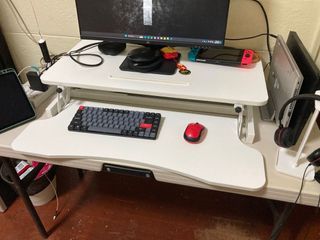 Standing Desk Converter with keyboard tray