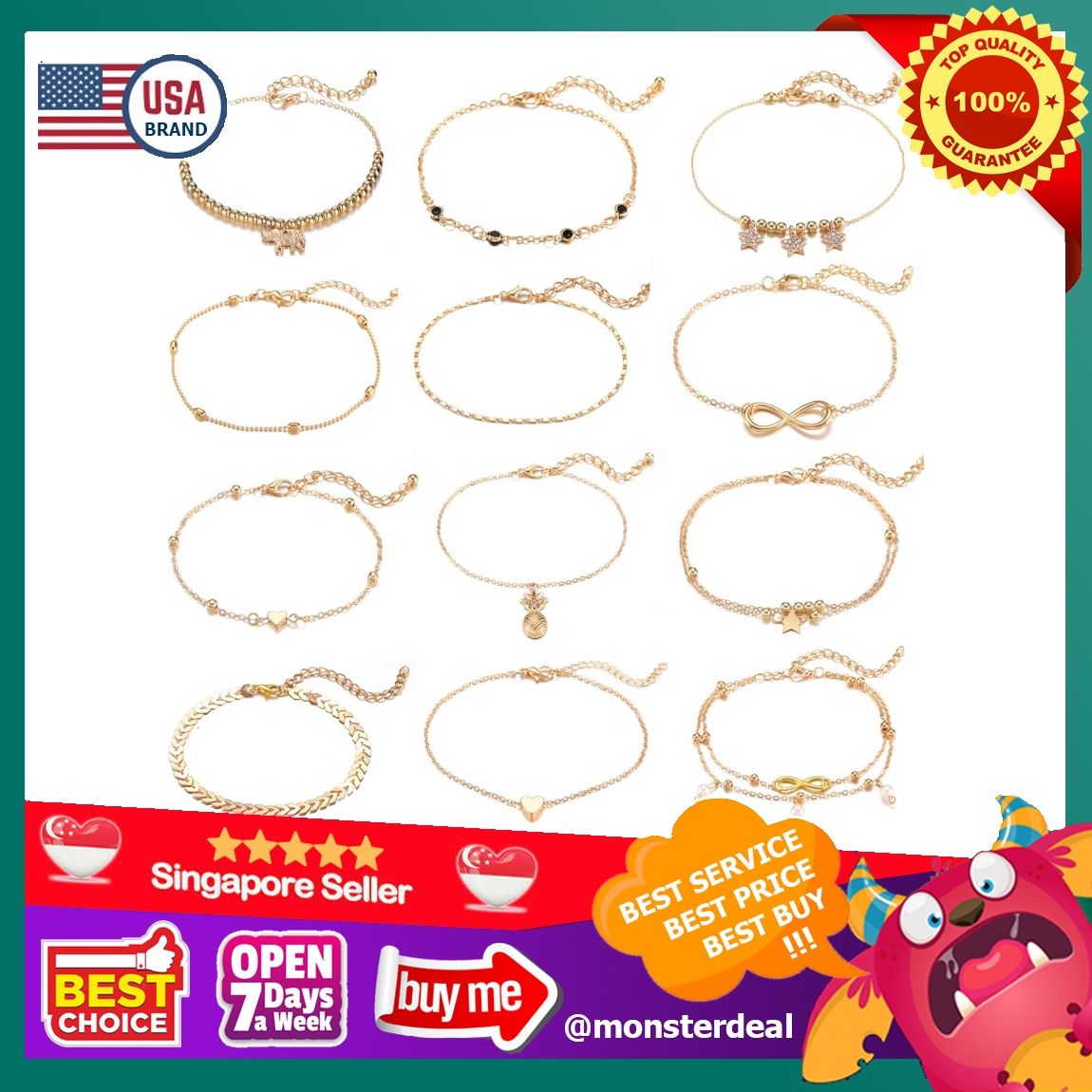 Cute ankle clearance bracelets