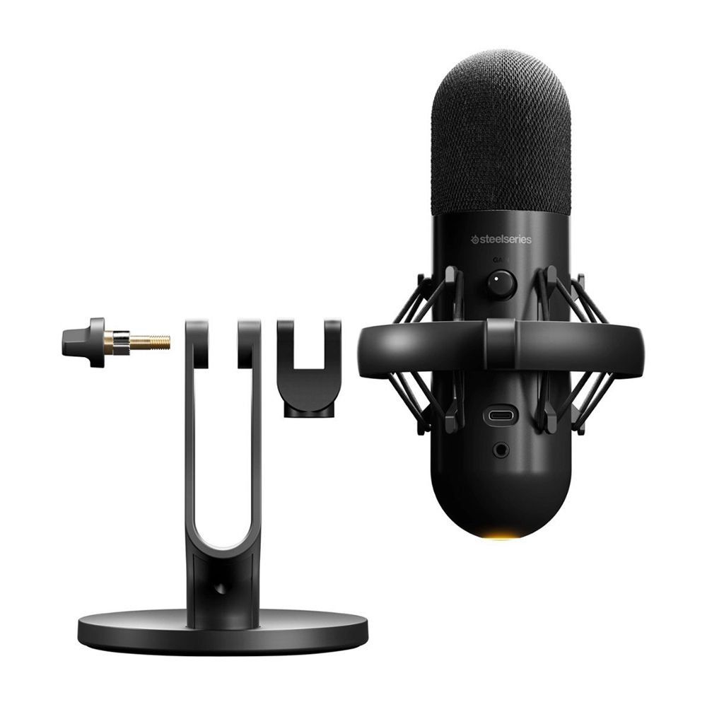 STEELSERIES ALIAS PRO-GRADE USB CONDENSER STREAMING MIC FOR PC (Category: Microphones) located in San Juan City. Submitted by blueswitchpc (Listing ID 1288732330, Image 3). Description: 🚨 RESTOCK ALERT 🚨 STEELSERIES ALIAS PRO-GRADE USB CONDENSER STREAMING MIC FOR PC. ALIAS ● 3X BIGGER CAPSULE — USB-C condenser mic captures a wide vocal range with a capsule up to 3X larger than other mics ● LED LEVELS — Stay in control of your stream with a quic
