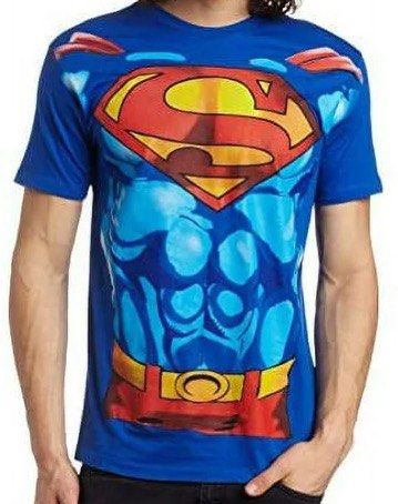 T shirt moulant on sale superman