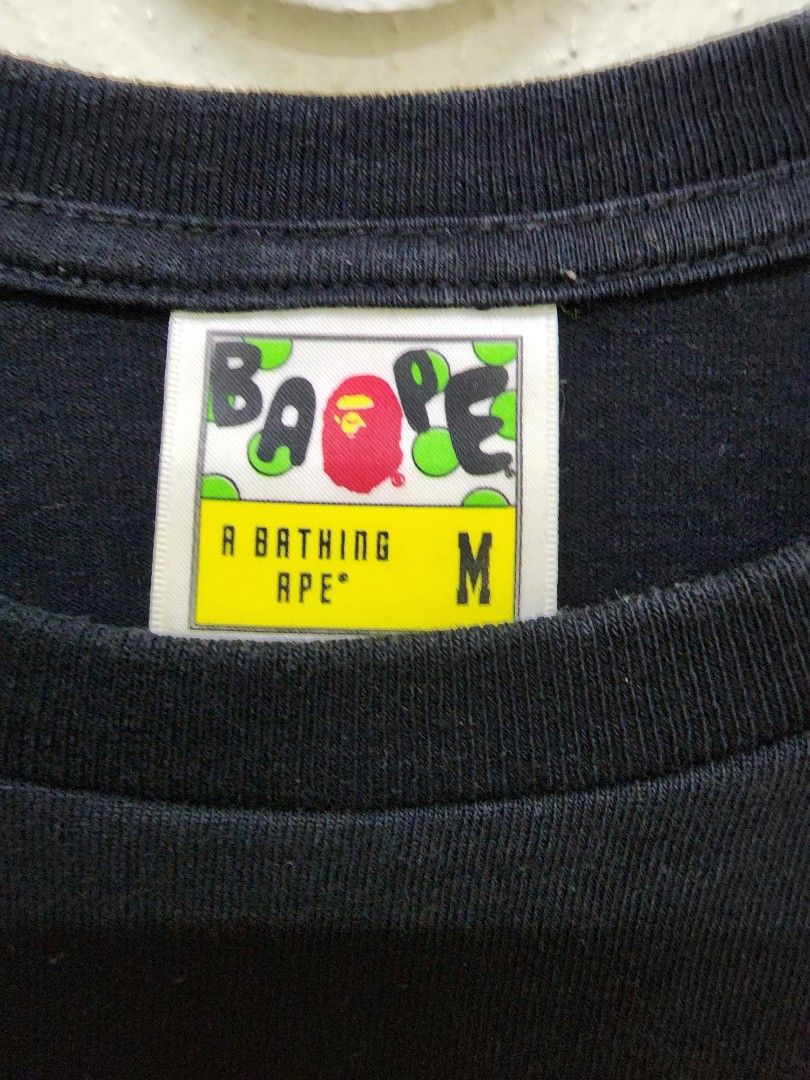 Bathing ape shirt sales tag