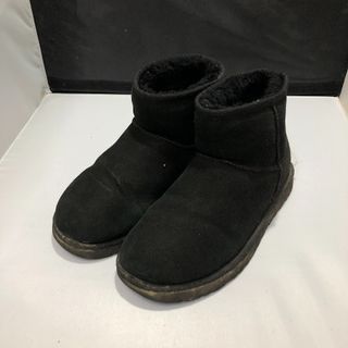 UGG Classic Mini Black Winter Boots Australian Sheepskin Fur Lined Size US 7 24cm