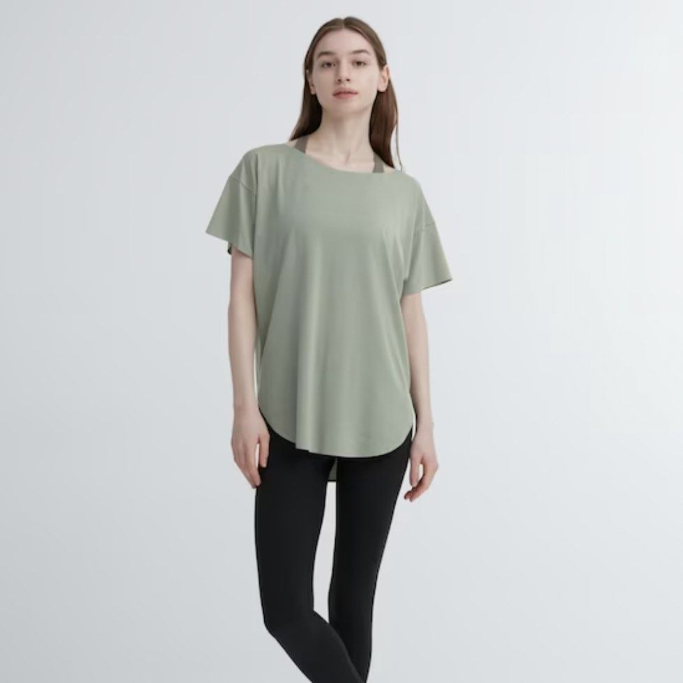 Check styling ideas for「AIRISM SEAMLESS BOAT NECK LONG T-SHIRT