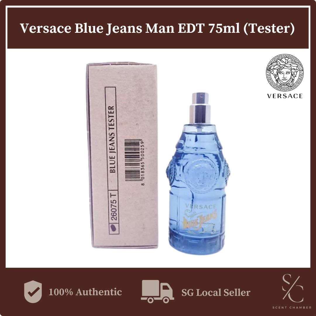 Versace Blue Jeans EDT 75ml Tester for Men 100 Authentic