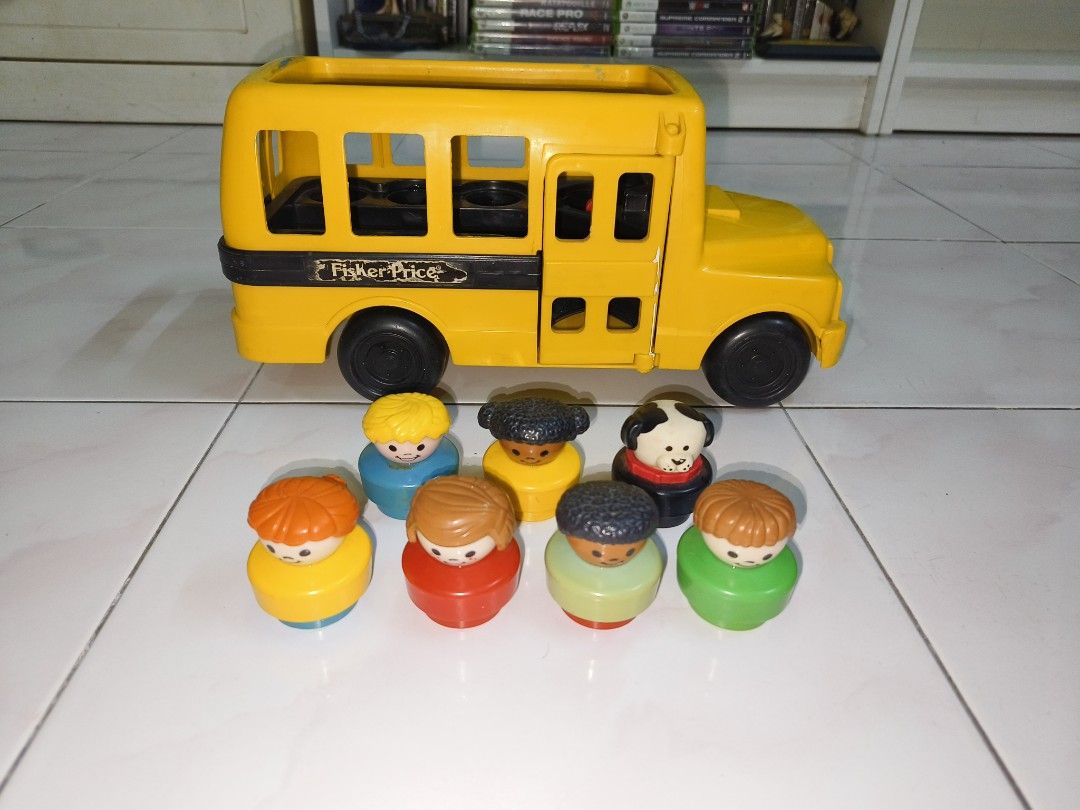 Fisher price school bus hot sale 1990