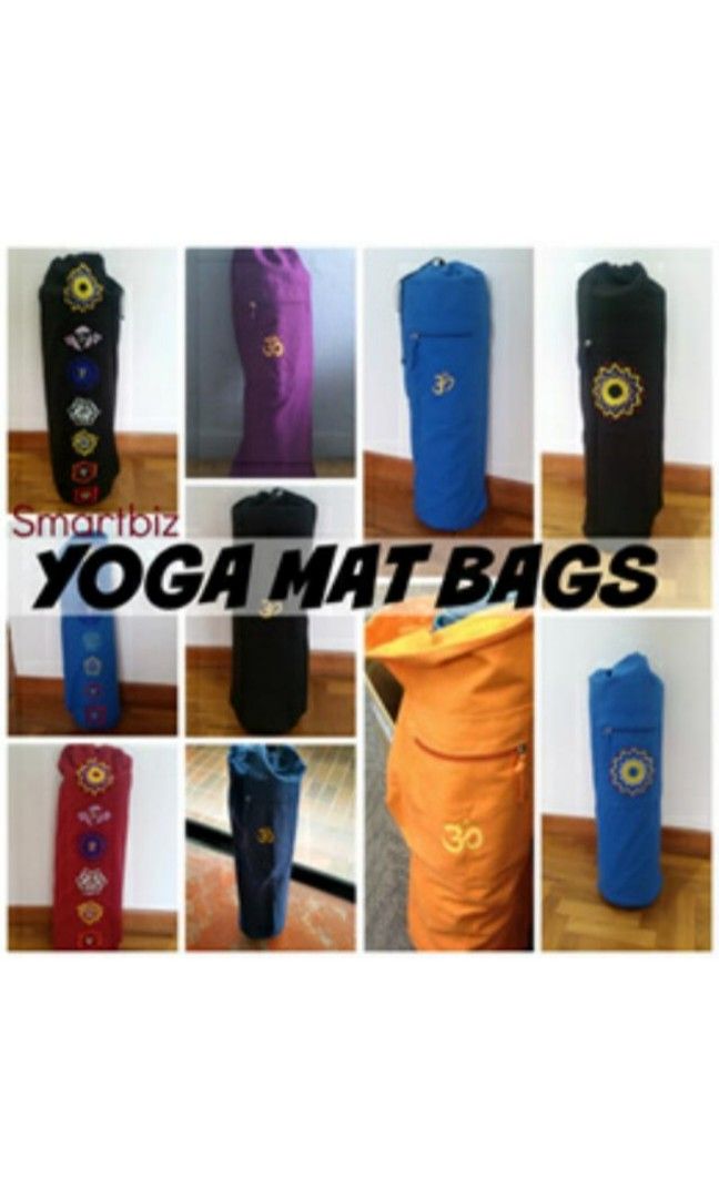 Embroidered yoga mat bag, Sports Equipment, Other Sports Equipment and  Supplies on Carousell