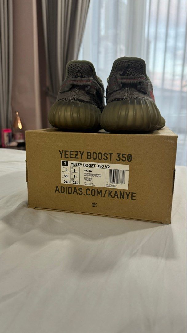 Yeezy boost 350 grey authentic Women s Fashion Footwear Sneakers on Carousell