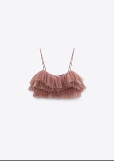 Zara pink tulle top perfect for the eras tour