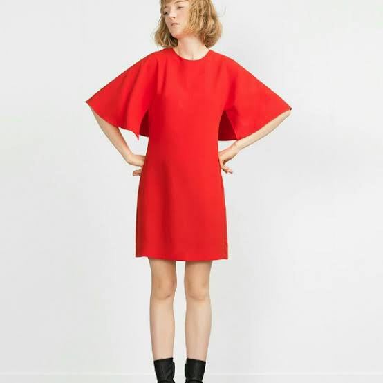 Cape sleeve dress zara outlet