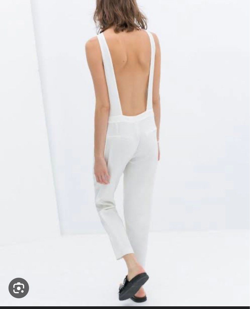 ZARA white backless jumpsuit not H&M (Category: Jumpsuits) located in Cagayan de Oro. Submitted by jeirn (Listing ID 1288769677, Image 1). Description: Add 100 for sf Used twice then stored Sale: 20% off sa next item/s.