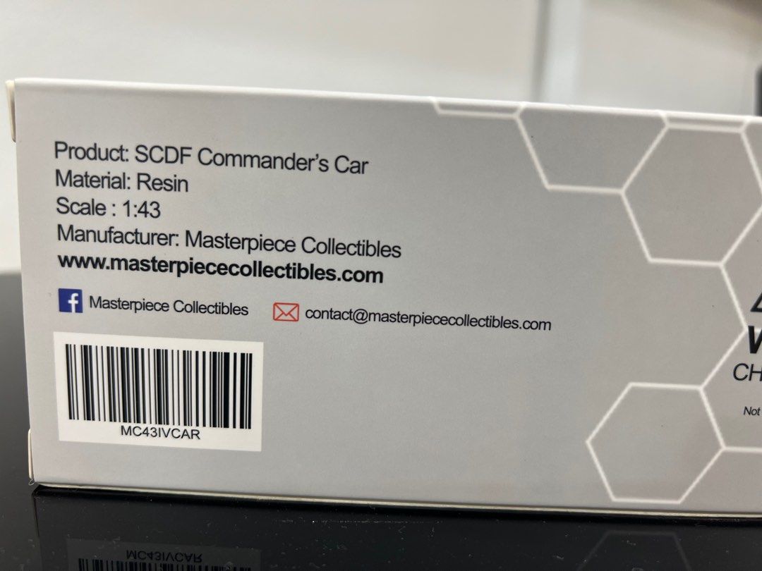 1:43 SCDF Commander Vehicle - Masterpiece Collectibles, Hobbies & Toys ...