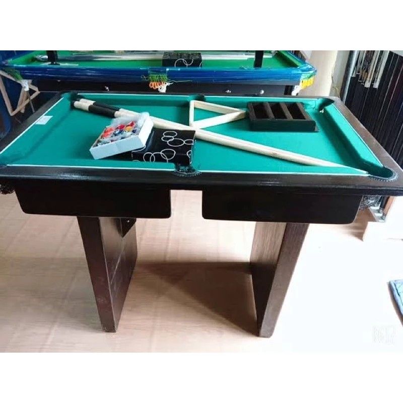 24x42 inches billiard table complete set (Category: Other Sports Equipment and Supplies) located in Manila. Submitted by nestorjrsi51081 (Listing ID 1289023889, Image 2). Description: 24x42 inches billiard table complete set -tisa -2 tako -triangle -complete ball set.