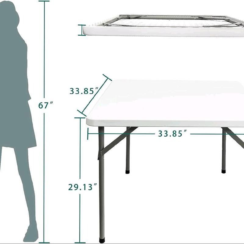 5ft Plastic Folding Table Multipurpose, Table for Indoors and Outdoors ...