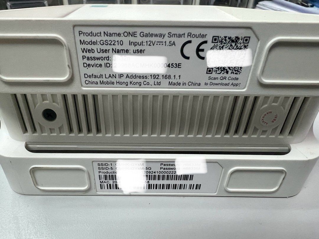 智能路由器 二手 1000MB China Mobile ONE Gateway Smart Router 雙頻 Wifi 5G 2.4G ...